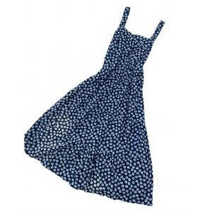 NEW ALL THE WILD ROSES women's floral print sundress in indigo flower